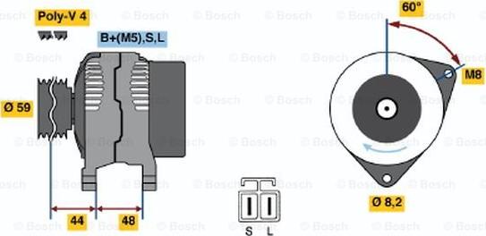 BOSCH 0 986 037 981 - Generator alexcarstop-ersatzteile.com