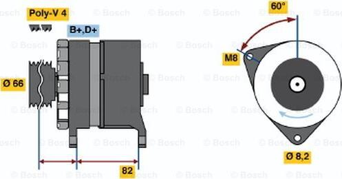 BOSCH 0 986 037 040 - Generator alexcarstop-ersatzteile.com