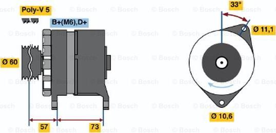 BOSCH 0 986 037 130 - Generator alexcarstop-ersatzteile.com