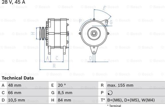 BOSCH 0 986 037 221 - Generator alexcarstop-ersatzteile.com