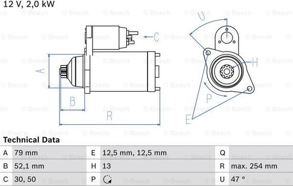 BOSCH 0 986 025 070 - Starter alexcarstop-ersatzteile.com