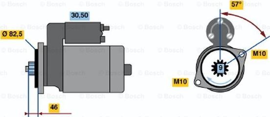 BOSCH 0 986 020 811 - Starter alexcarstop-ersatzteile.com