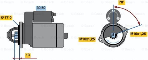 BOSCH 0 986 020 381 - Starter alexcarstop-ersatzteile.com