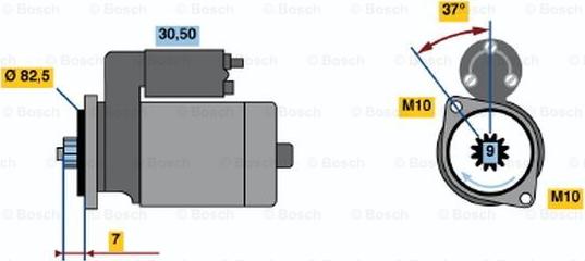 BOSCH 0 986 020 751 - Starter alexcarstop-ersatzteile.com