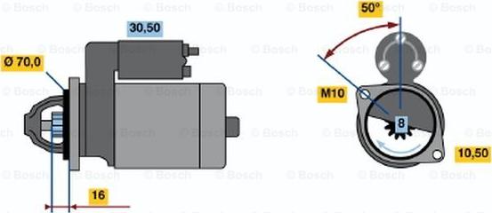 BOSCH 0 986 020 701 - Starter alexcarstop-ersatzteile.com