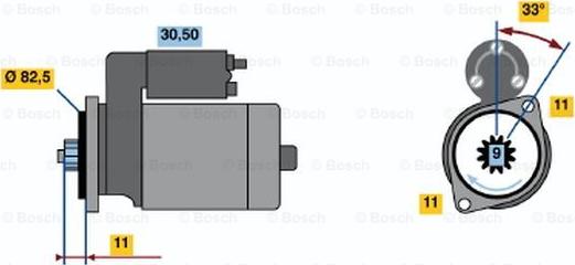 BOSCH 0 986 020 711 - Starter alexcarstop-ersatzteile.com