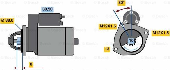 BOSCH 0 986 023 900 - Starter alexcarstop-ersatzteile.com