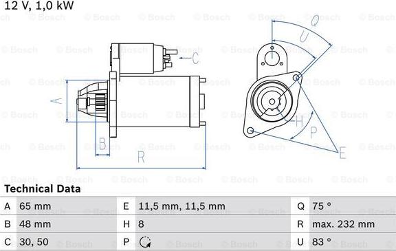 BOSCH 0 986 023 470 - Starter alexcarstop-ersatzteile.com