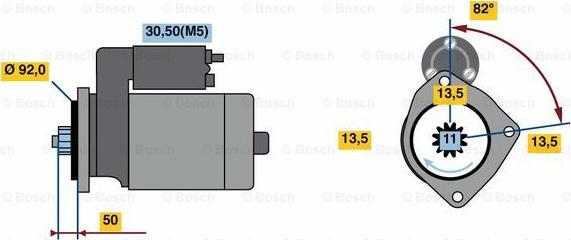 BOSCH 0 986 023 590 - Starter alexcarstop-ersatzteile.com