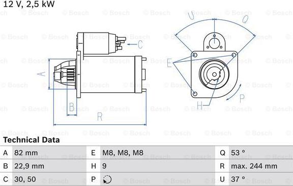 BOSCH 0 986 023 120 - Starter alexcarstop-ersatzteile.com