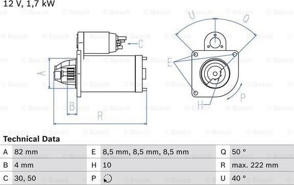 BOSCH 0 986 022 061 - Starter alexcarstop-ersatzteile.com