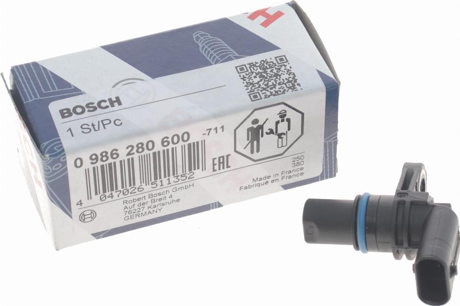 BOSCH 0 986 280 600 - Sensor, Nockenwellenposition alexcarstop-ersatzteile.com