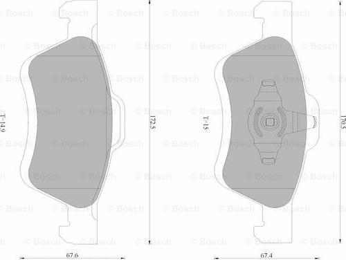 BOSCH 0 986 AB9 402 - Bremsbelagsatz, Scheibenbremse alexcarstop-ersatzteile.com