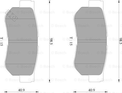 BOSCH 0 986 AB9 150 - Bremsbelagsatz, Scheibenbremse alexcarstop-ersatzteile.com