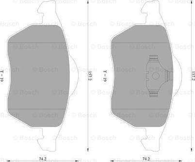 BOSCH 0 986 AB4 550 - Bremsbelagsatz, Scheibenbremse alexcarstop-ersatzteile.com