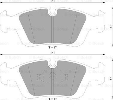 BOSCH 0 986 AB4 727 - Bremsbelagsatz, Scheibenbremse alexcarstop-ersatzteile.com