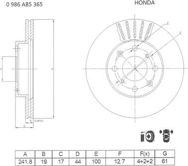 BOSCH 0 986 AB5 365 - Bremsscheibe alexcarstop-ersatzteile.com