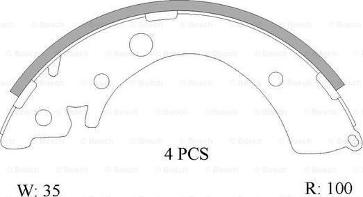 BOSCH 0 986 AB0 805 - Bremsbackensatz alexcarstop-ersatzteile.com