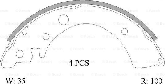 BOSCH 0 986 AB0 801 - Bremsbackensatz alexcarstop-ersatzteile.com