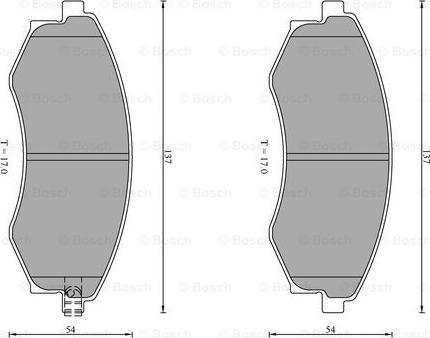 BOSCH 0 986 AB0 205 - Bremsbelagsatz, Scheibenbremse alexcarstop-ersatzteile.com