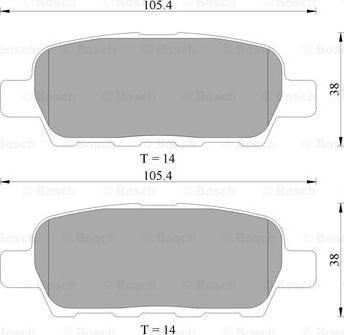 BOSCH 0 986 AB1 403 - Bremsbelagsatz, Scheibenbremse alexcarstop-ersatzteile.com