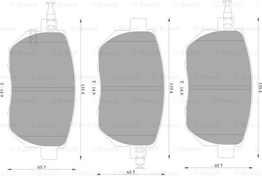 BOSCH 0 986 AB1 410 - Bremsbelagsatz, Scheibenbremse alexcarstop-ersatzteile.com