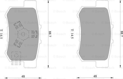 BOSCH 0 986 AB1 380 - Bremsbelagsatz, Scheibenbremse alexcarstop-ersatzteile.com