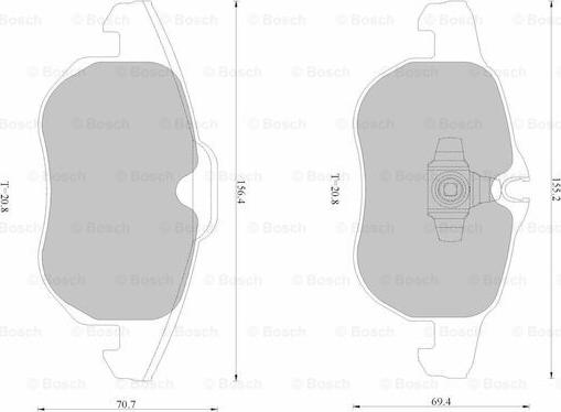 BOSCH 0 986 AB1 702 - Bremsbelagsatz, Scheibenbremse alexcarstop-ersatzteile.com