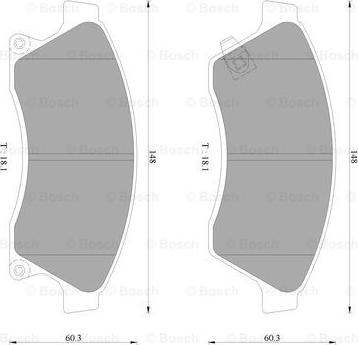 BOSCH 0 986 AB3 096 - Bremsbelagsatz, Scheibenbremse alexcarstop-ersatzteile.com