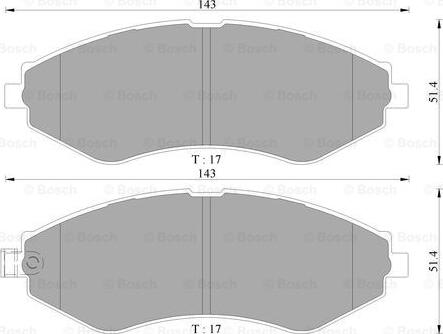 BOSCH 0 986 AB3 044 - Bremsbelagsatz, Scheibenbremse alexcarstop-ersatzteile.com