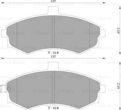 BOSCH 0 986 AB3 050 - Bremsbelagsatz, Scheibenbremse alexcarstop-ersatzteile.com