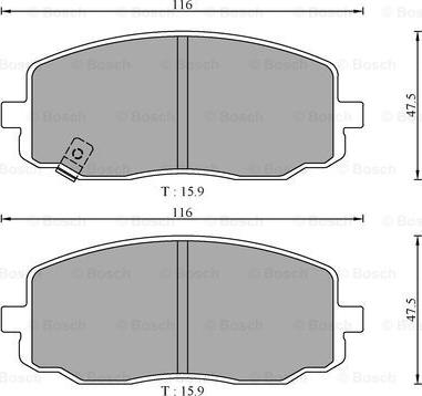 BOSCH 0 986 AB3 057 - Bremsbelagsatz, Scheibenbremse alexcarstop-ersatzteile.com