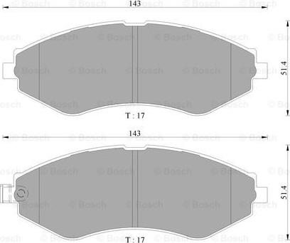 BOSCH 0 986 AB3 061 - Bremsbelagsatz, Scheibenbremse alexcarstop-ersatzteile.com