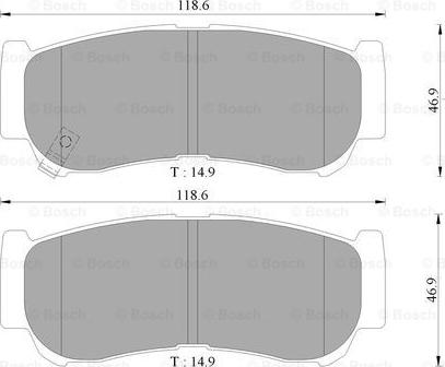 BOSCH 0 986 AB3 067 - Bremsbelagsatz, Scheibenbremse alexcarstop-ersatzteile.com