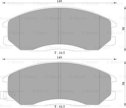 BOSCH 0 986 AB3 033 - Bremsbelagsatz, Scheibenbremse alexcarstop-ersatzteile.com