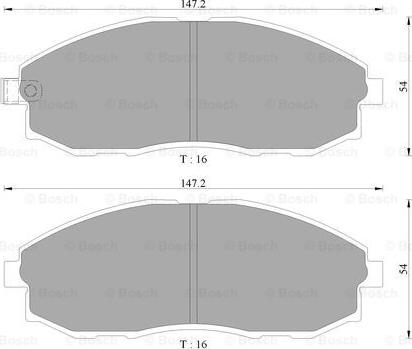 BOSCH 0 986 AB3 028 - Bremsbelagsatz, Scheibenbremse alexcarstop-ersatzteile.com