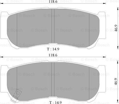 BOSCH 0 986 AB3 074 - Bremsbelagsatz, Scheibenbremse alexcarstop-ersatzteile.com