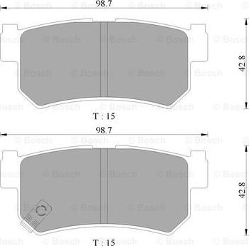 BOSCH 0 986 AB3 073 - Bremsbelagsatz, Scheibenbremse alexcarstop-ersatzteile.com