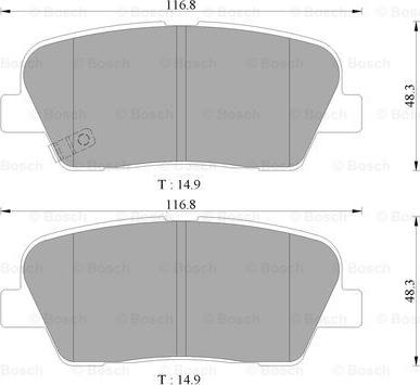 BOSCH 0 986 AB3 105 - Bremsbelagsatz, Scheibenbremse alexcarstop-ersatzteile.com