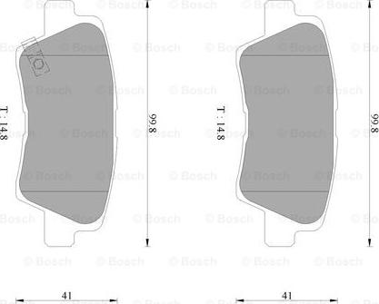 BOSCH 0 986 AB3 100 - Bremsbelagsatz, Scheibenbremse alexcarstop-ersatzteile.com