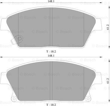 BOSCH 0 986 AB3 131 - Bremsbelagsatz, Scheibenbremse alexcarstop-ersatzteile.com