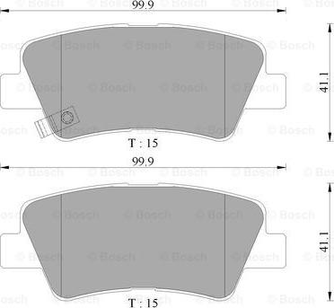 BOSCH 0 986 AB3 133 - Bremsbelagsatz, Scheibenbremse alexcarstop-ersatzteile.com