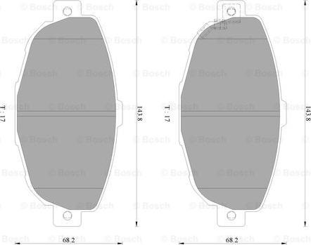 BOSCH 0 986 AB2 487 - Bremsbelagsatz, Scheibenbremse alexcarstop-ersatzteile.com