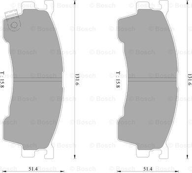 BOSCH 0 986 AB2 316 - Bremsbelagsatz, Scheibenbremse alexcarstop-ersatzteile.com