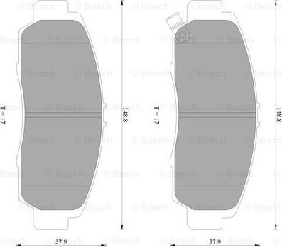 BOSCH 0 986 AB2 381 - Bremsbelagsatz, Scheibenbremse alexcarstop-ersatzteile.com