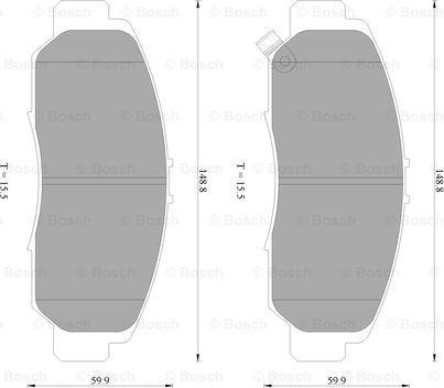 BOSCH 0 986 AB2 387 - Bremsbelagsatz, Scheibenbremse alexcarstop-ersatzteile.com