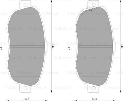 BOSCH 0 986 AB2 256 - Bremsbelagsatz, Scheibenbremse alexcarstop-ersatzteile.com