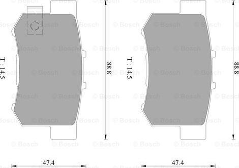 BOSCH 0 986 AB2 206 - Bremsbelagsatz, Scheibenbremse alexcarstop-ersatzteile.com