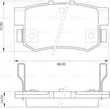 BOSCH 0 986 BB0 163 - Bremsbelagsatz, Scheibenbremse alexcarstop-ersatzteile.com