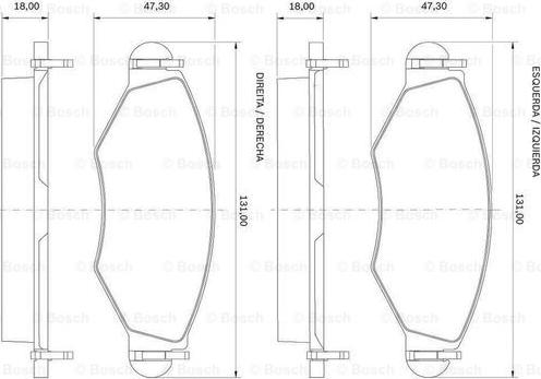 BOSCH 0 986 BB0 305 - Bremsbelagsatz, Scheibenbremse alexcarstop-ersatzteile.com